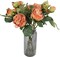 Orange Flowers Artificial Peonies 5PCS 10heads Vintage Fake Peonies 20.47" Orange Fake Flowers for Wedding Bouquets Centerpieces Bridal Shower Party Home Flower Arrangement Decorations